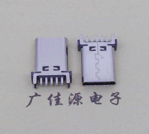 浙江type-c10p立插接口13.1mm15.1mm插板180度母头