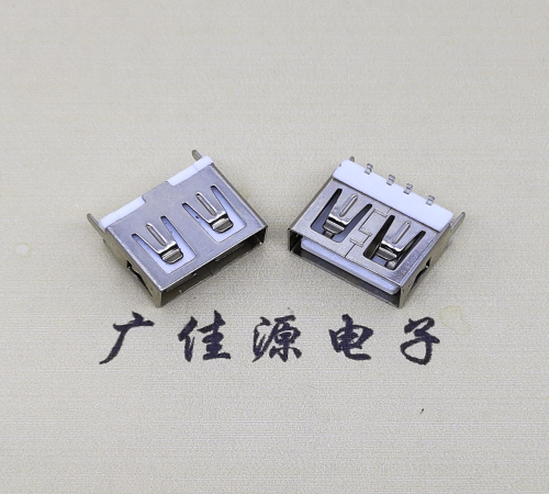 深圳usbA母立贴10.0mm短体 DIP立插式连接器接口