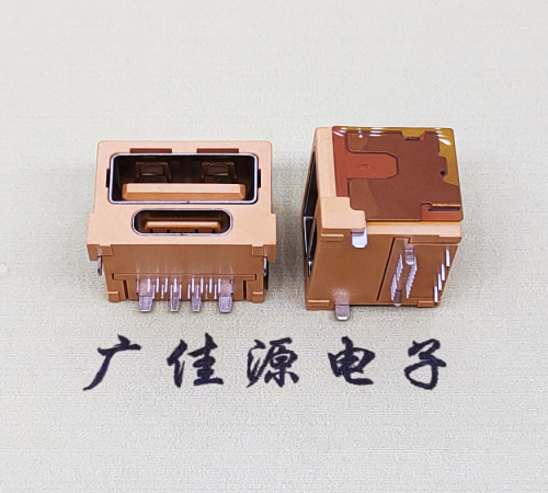 湘潭双层USB2.0A母座TYPE-C16PIN母座二合一